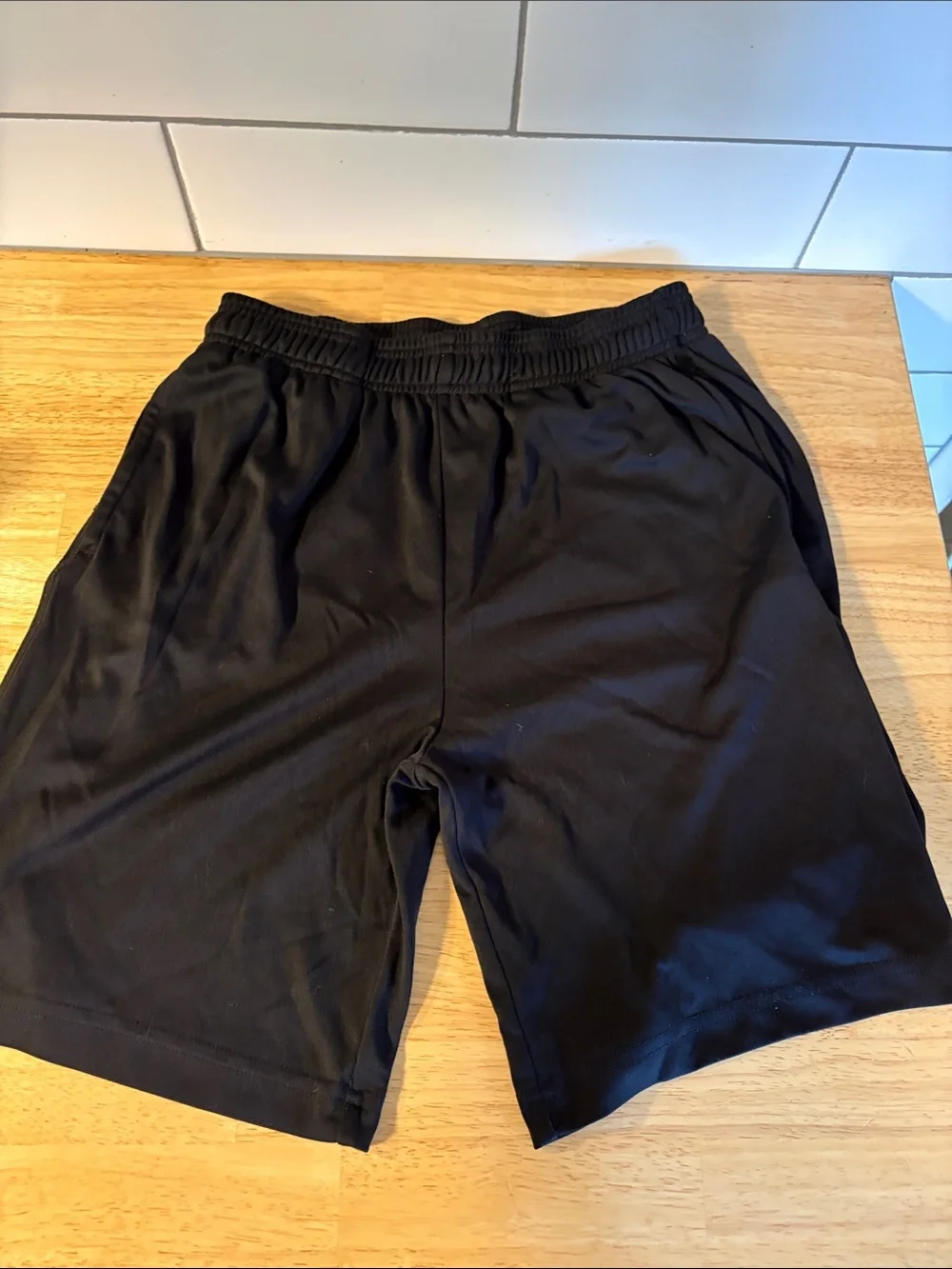MTA Sport Black Boys Athletic Shorts with Elastic Waistband